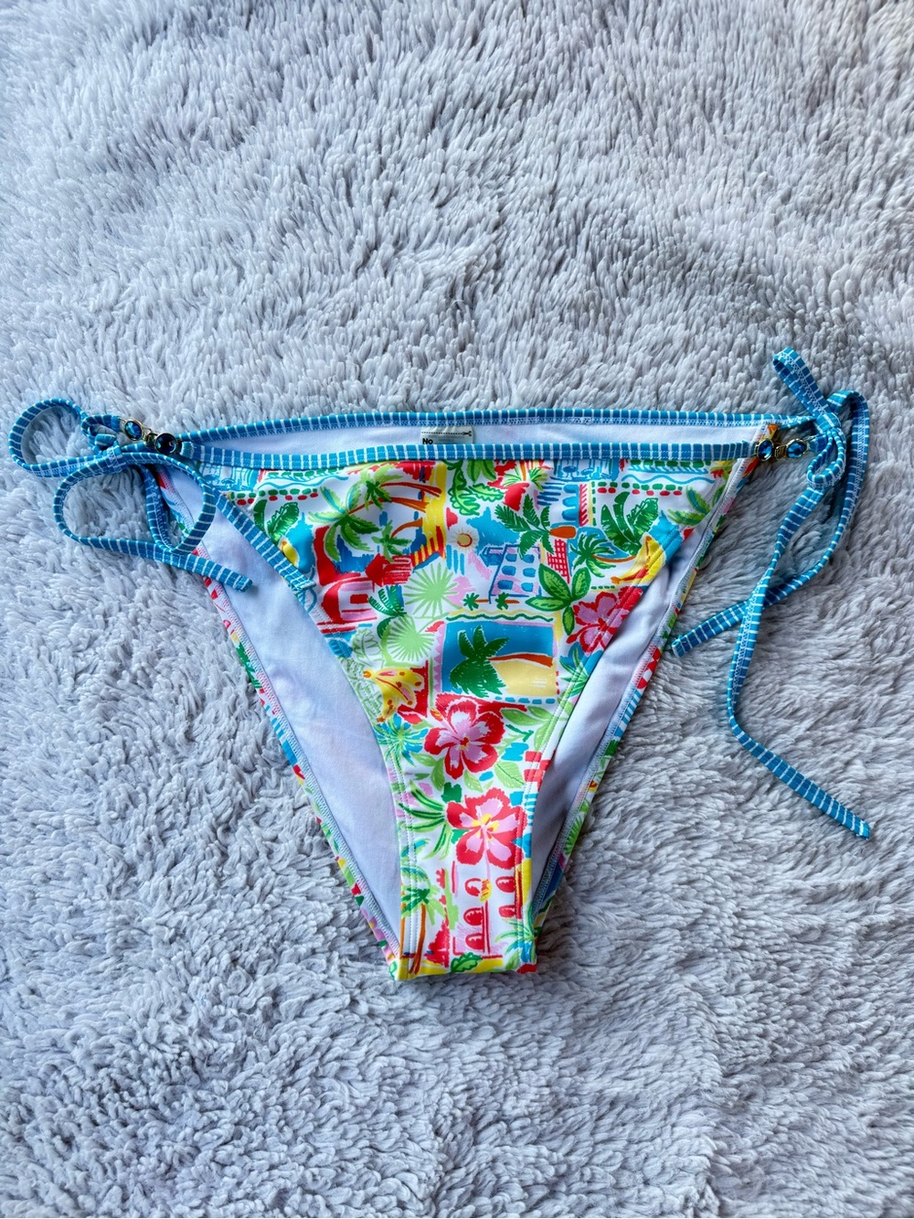Women’s Floral Tropical Tie-Side Swim Bottoms - Multicolor